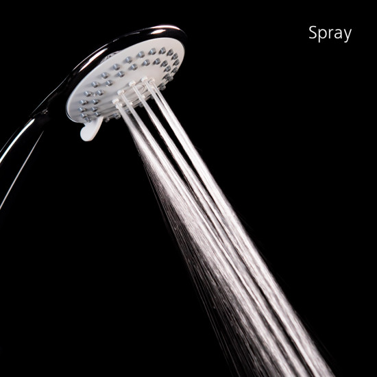 Душевой гарнитур Milardo Shower Set 3703F24M76 с лейкой d 80 мм со стойкой 850-1150 мм с верхней лейкой d 200 мм