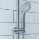 Душевой гарнитур Milardo Shower Set 3703F24M76 с лейкой d 80 мм со стойкой 850-1150 мм с верхней лейкой d 200 мм