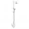 Душевой гарнитур Milardo Shower Set 3703F24M76 с лейкой d 80 мм со стойкой 850-1150 мм с верхней лейкой d 200 мм