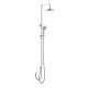 Душевой гарнитур Milardo Shower Set 3703F24M76 с лейкой d 80 мм со стойкой 850-1150 мм с верхней лейкой d 200 мм