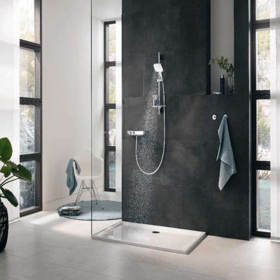 Смеситель для душа без излива GROHE Grohtherm SmartControl 34719000 с полочкой с термостатом без лейки