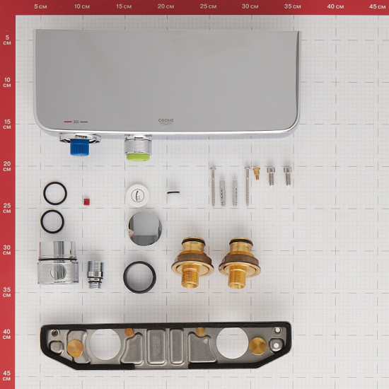 Смеситель для душа без излива GROHE Grohtherm SmartControl 34719000 с полочкой с термостатом без лейки