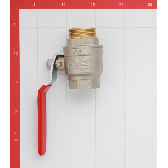 Кран шаровой латунный VALTEC Base (VT.215.N.08) 1 1/2 ВР(г) х 1 1/2 НР(ш) ручка прямой