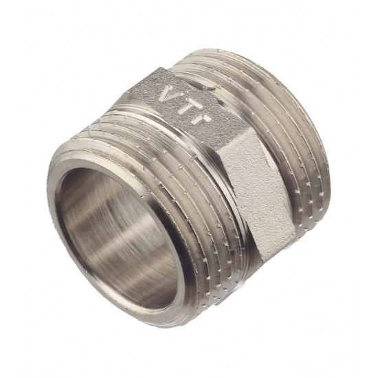 Ниппель Valtec (VTr.582.N.0006) 1 НР(ш) х 1 НР(ш) латунный