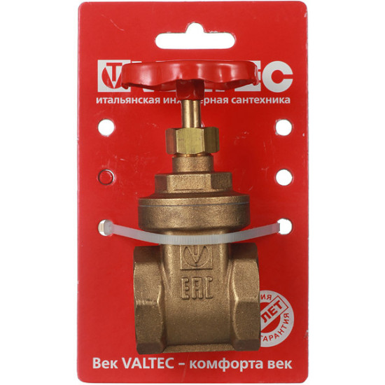 Задвижка клиновая латунный VALTEC (VT.012.G.06) 1 ВР(г) х 1 ВР(г) вентиль